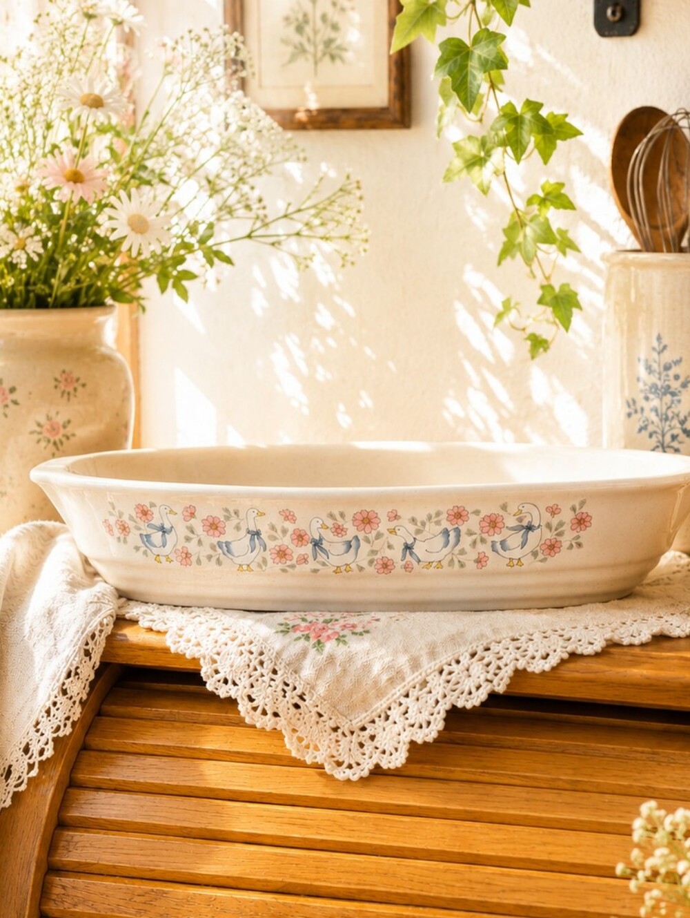 Vintage “Classic Collection” Goose Baking Dish – Blue Ribbon Farmhouse Style